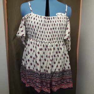 Loralette Floral Smocked Blouse 3X